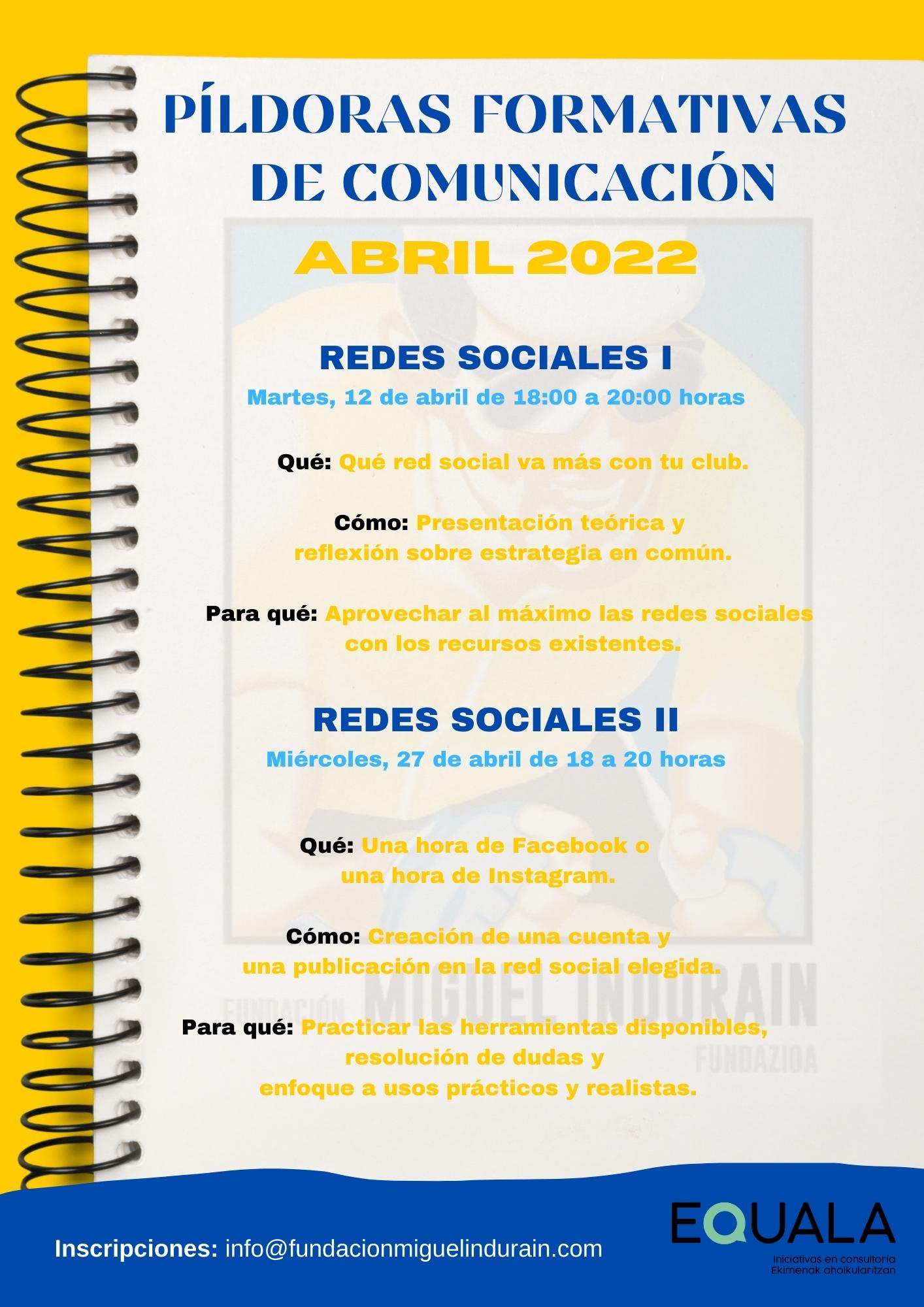 Píldoras formativas de comunicación (RRSS)